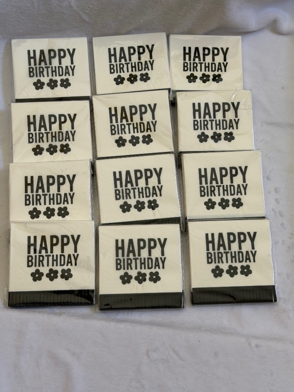 Lot of 12 Santa Barbara Design Studio Happy Birthday Napkins 240 Count Sealed 🎂